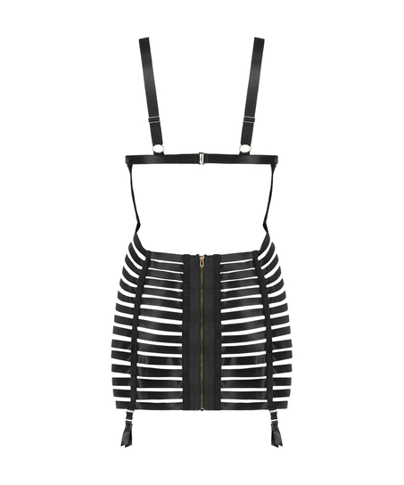 Vestido combinación Brooke, Negro