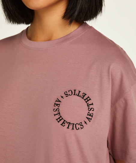 Camis&oacute;n de escote redondo, Morado