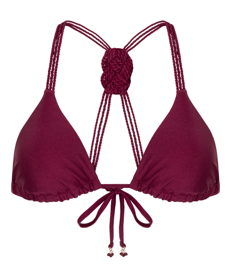 Top de bikini triangular Marrakech, Rojo