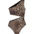 Conjunto de bikini asim&eacute;trico Amalia, Marr&oacute;n