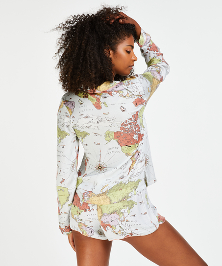 Pantalón corto de pijama, Azul