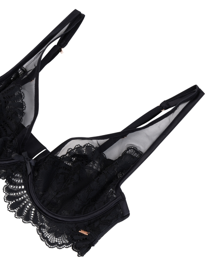 Sujetador de aros no preformado Poppy, Negro