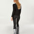Leggings deportivos de cintura baja HKMX, Negro