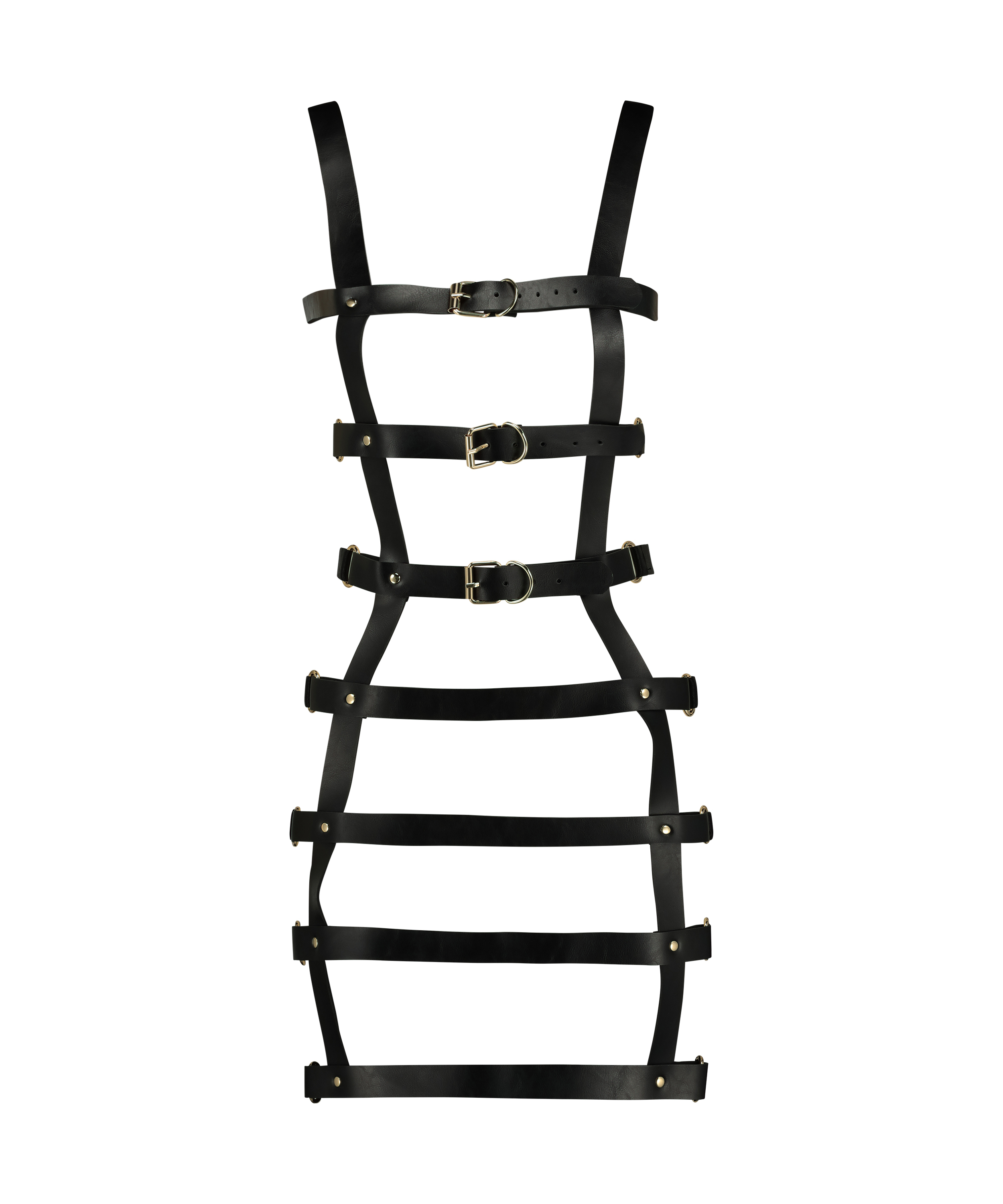 Vestido con arn&eacute;s Strappy Private, Negro, main