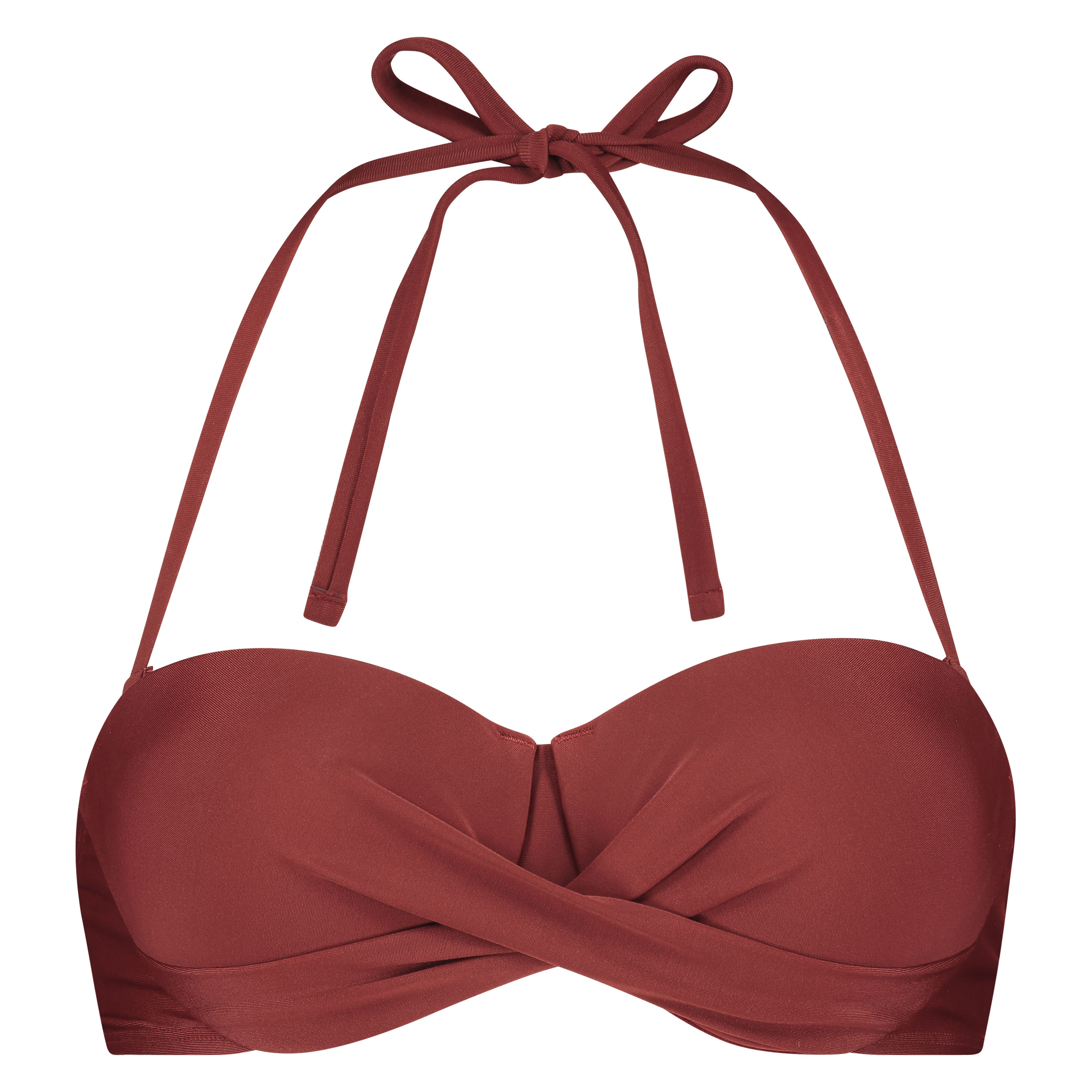 Top de bikini de aros preformado sin tirantes Cali Doutzen Copas A-E, Rojo, main