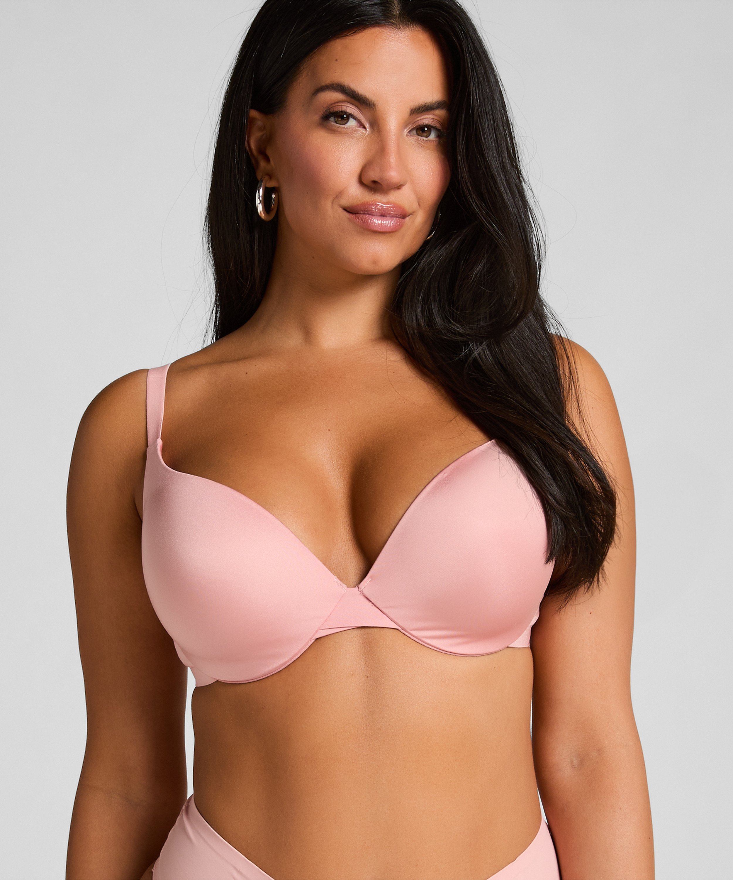 Sujetador push-up de aros preformado Smooth, Rosa, main