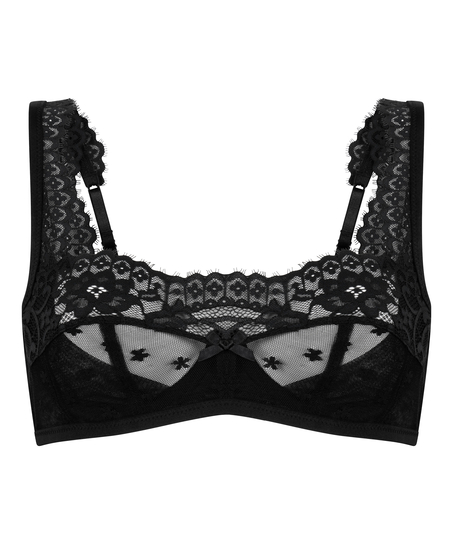 Sujetador sin aros no preformado Valora, Negro