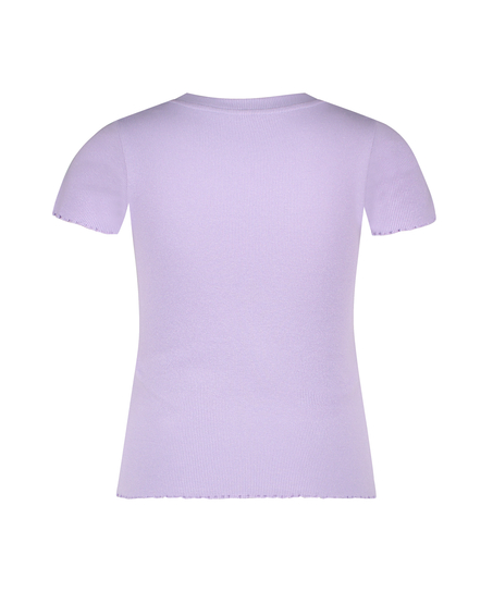 Camiseta de algod&oacute;n de manga corta, Morado