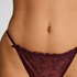 Tanga de pernera alta Hollie, Morado