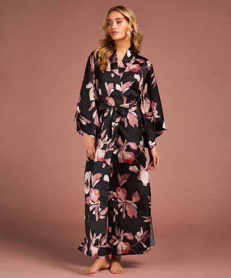 Kimono Satin Bloom, Negro