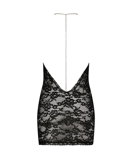 Vestido lencero Mireia, Negro