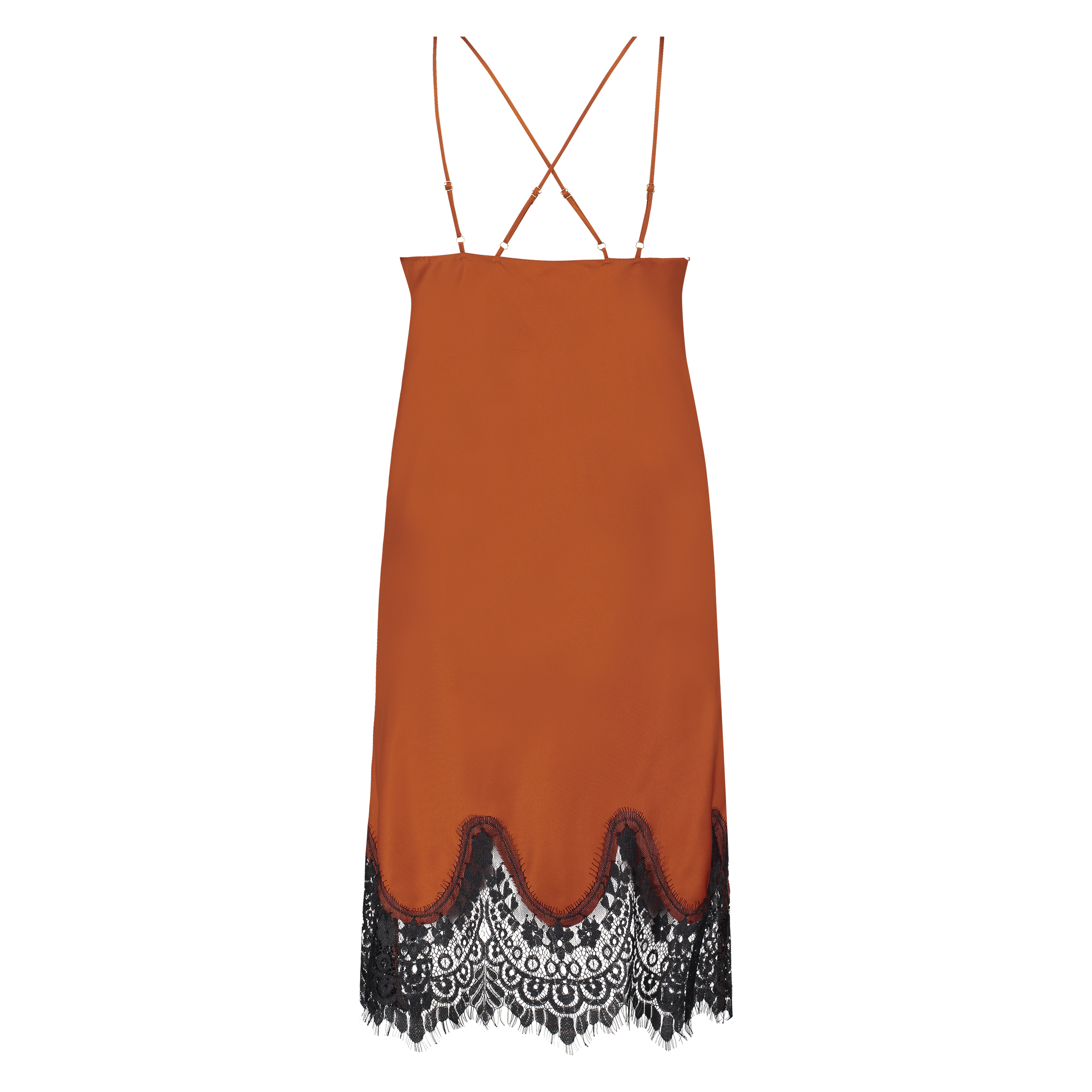 Vestido combinación Lace Satin, Rojo, main