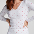 Top de pijama Pointelle, Blanco