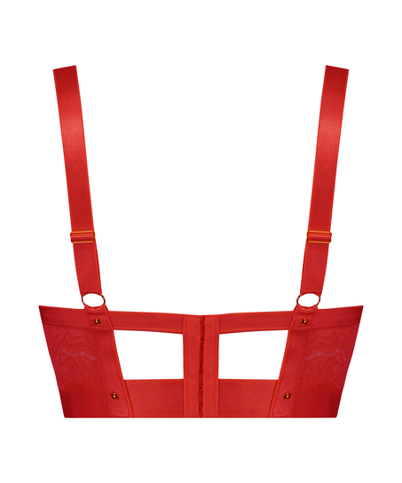Sujetador longline de aros preformado push-up Occult, Rojo