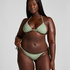 Top de bikini triangular Giselle, Verde
