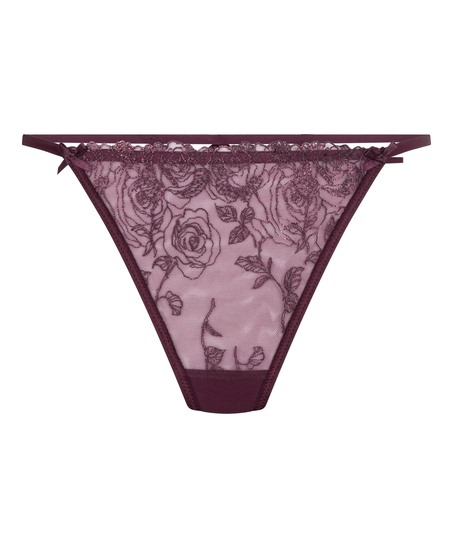 Tanga de pernera alta Hollie, Morado
