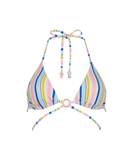 Top de bikini triangular Tahití, Blanco