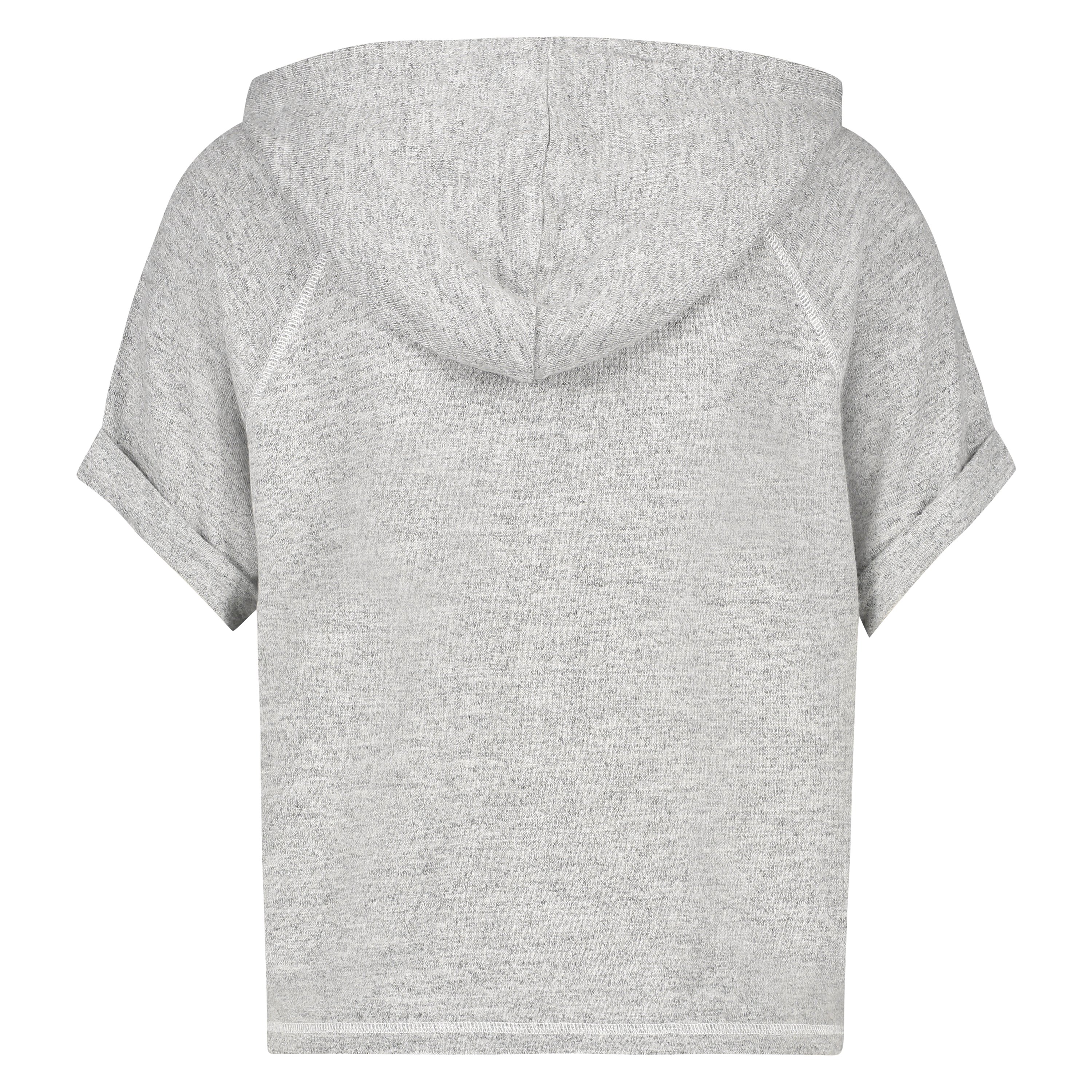 Sudadera con capucha de manga corta, Gris, main
