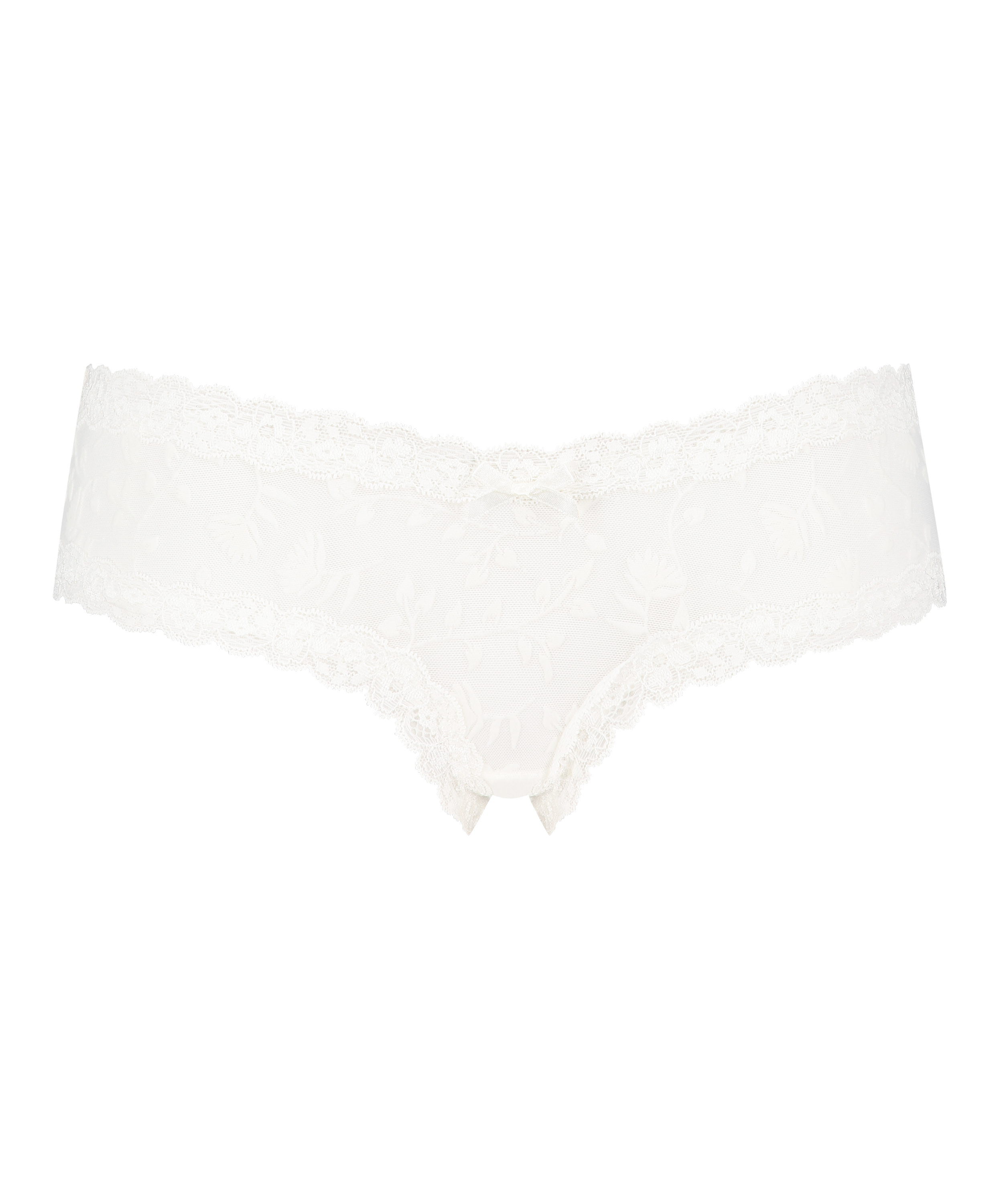 Brasileña en forma de V burn-out mesh, Blanco, main