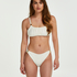Braguita de bikini de tiro alto, Blanco