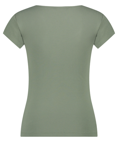 Top de pijama Henley, Verde
