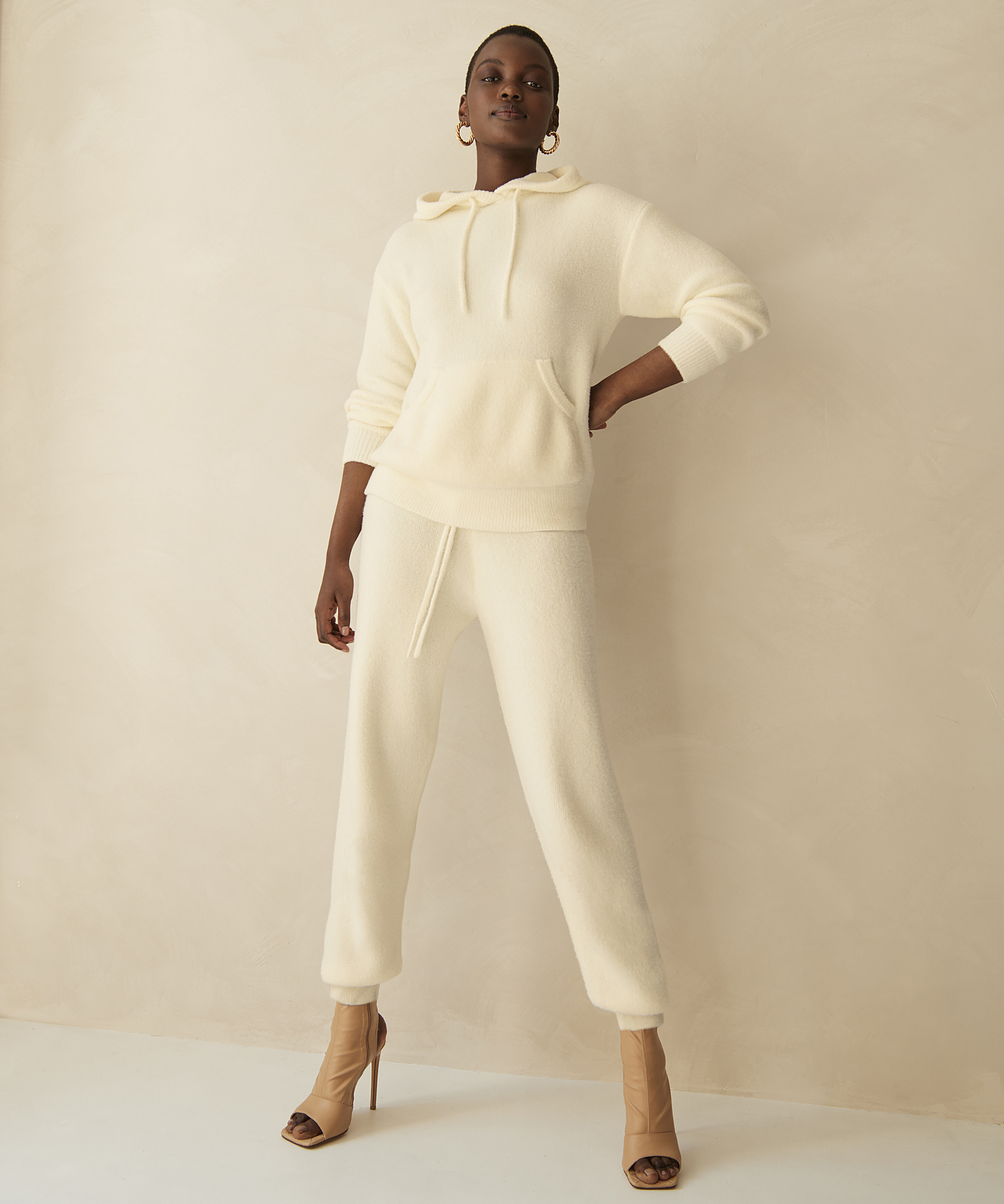 Premium Pantalones de deporte Fluffy, Blanco, main