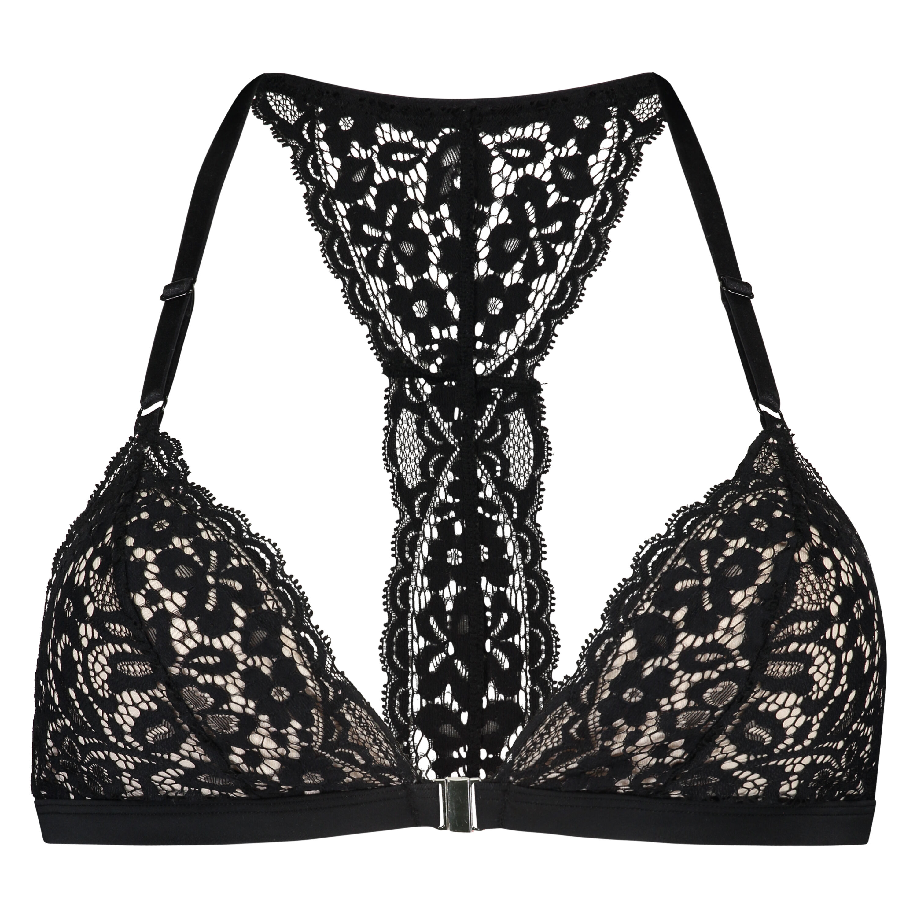 Bralette triangular preformado Rose, Negro