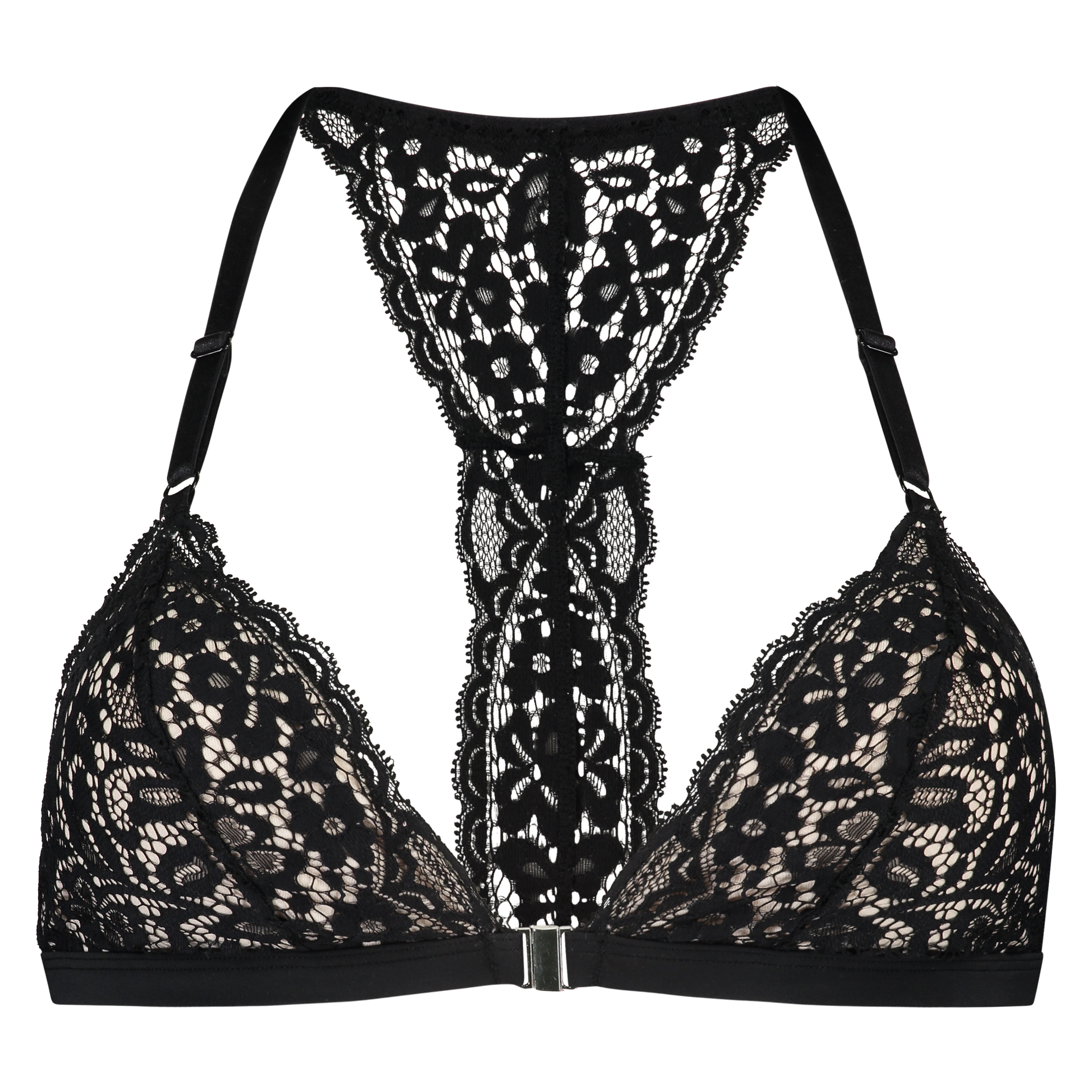 Bralette triangular preformado Rose, Negro, main