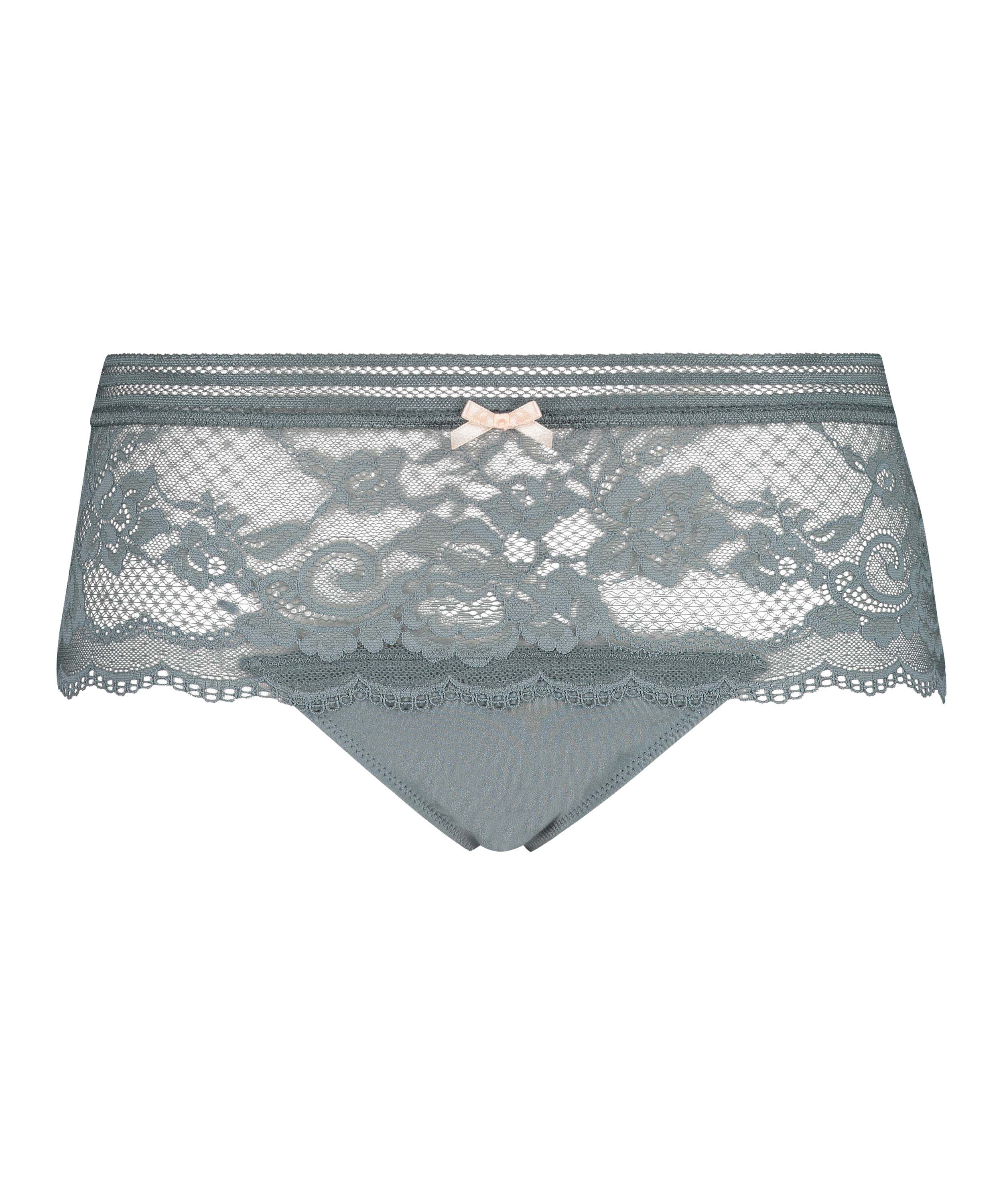 Tanga bóxer de tiro alto Loredana, Gris