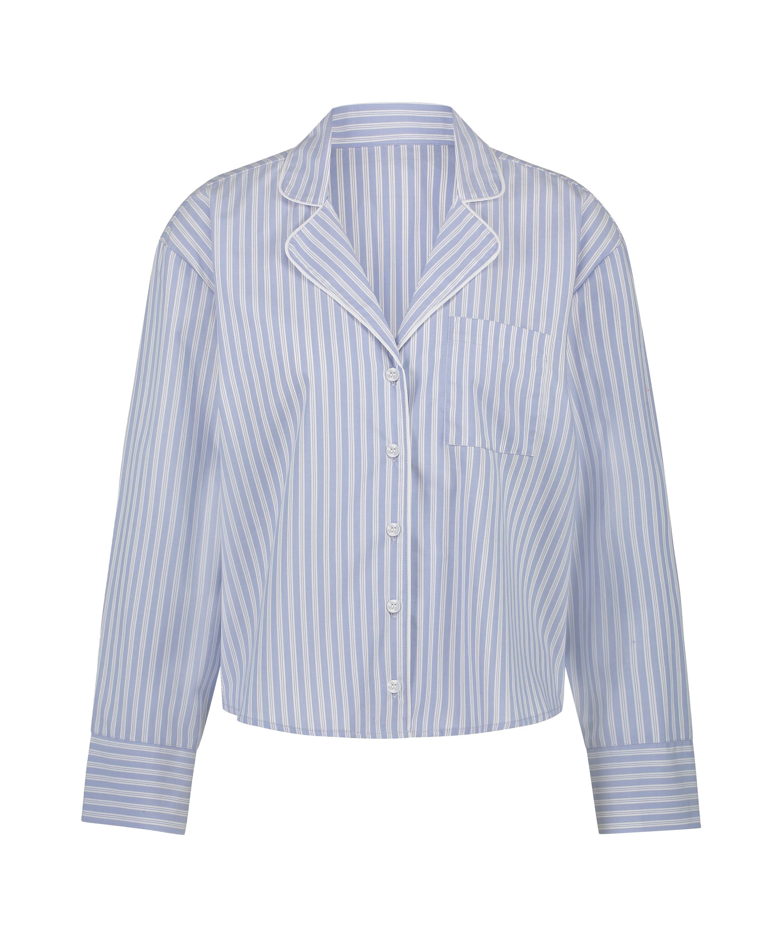 Top de pijama de algodón, Azul, main