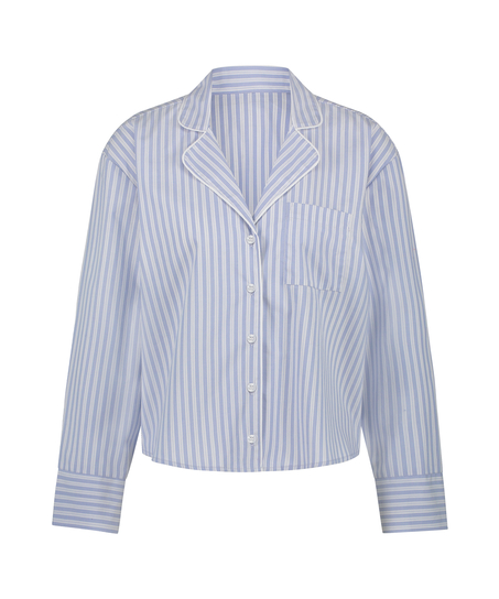 Top de pijama de algodón, Azul