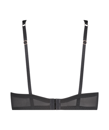 Sujetador con aros preformado de media copa Malika, Negro