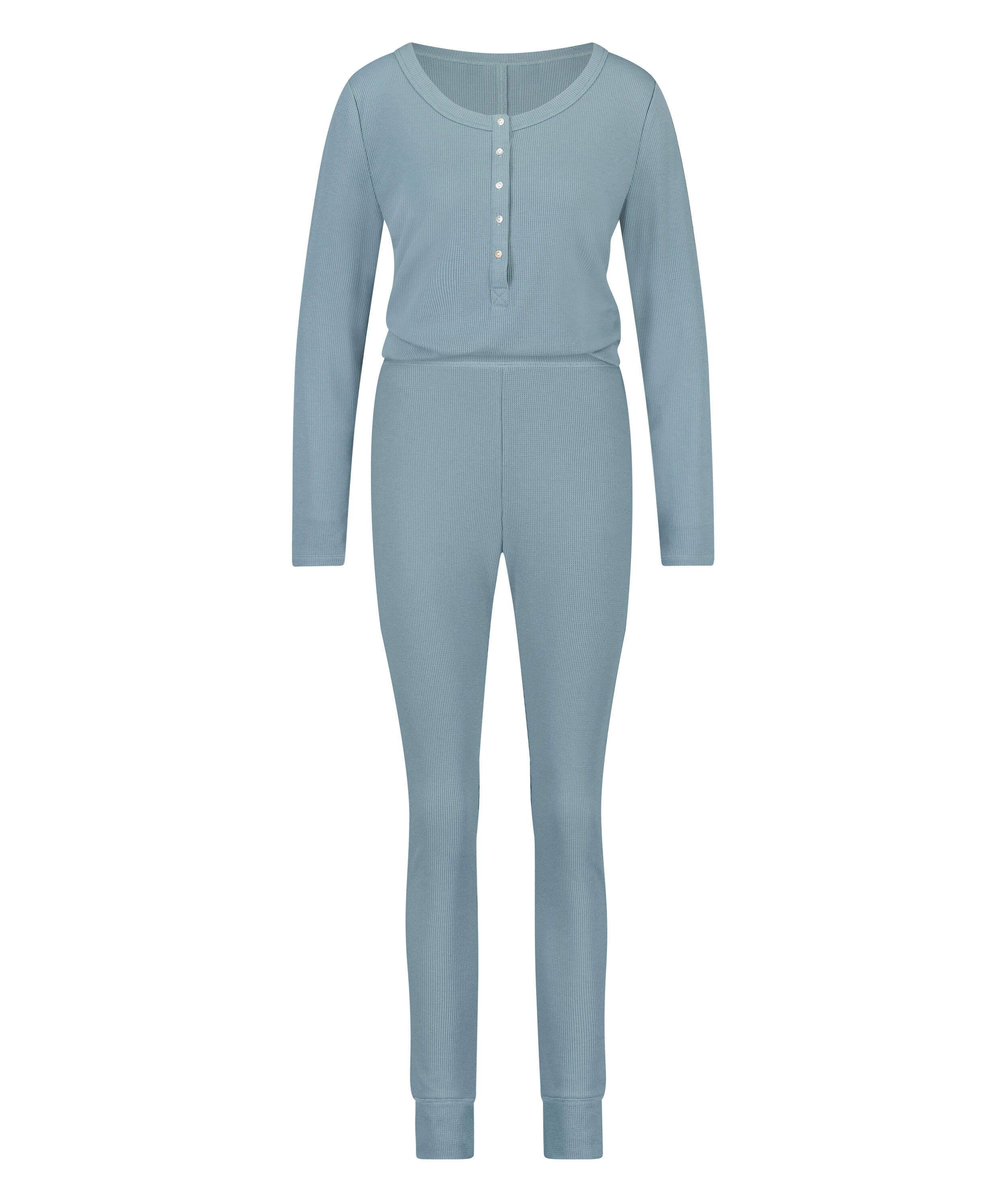 Pijama Waffle Placket
