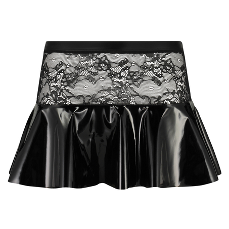 Falda peplum Private, Negro