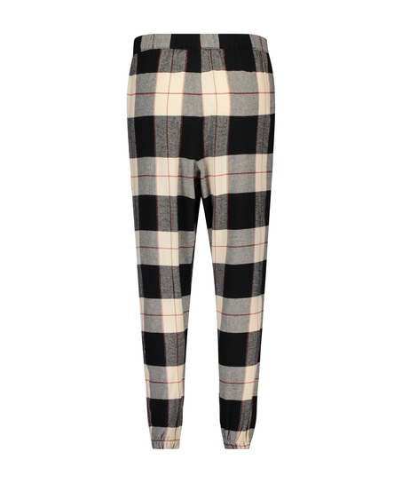 Pantal&oacute;n de pijama Petite Twill Check, Negro