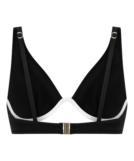Top de bikini de neopreno, Negro