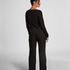 Pantal&oacute;n de pijama Pointelle, Negro