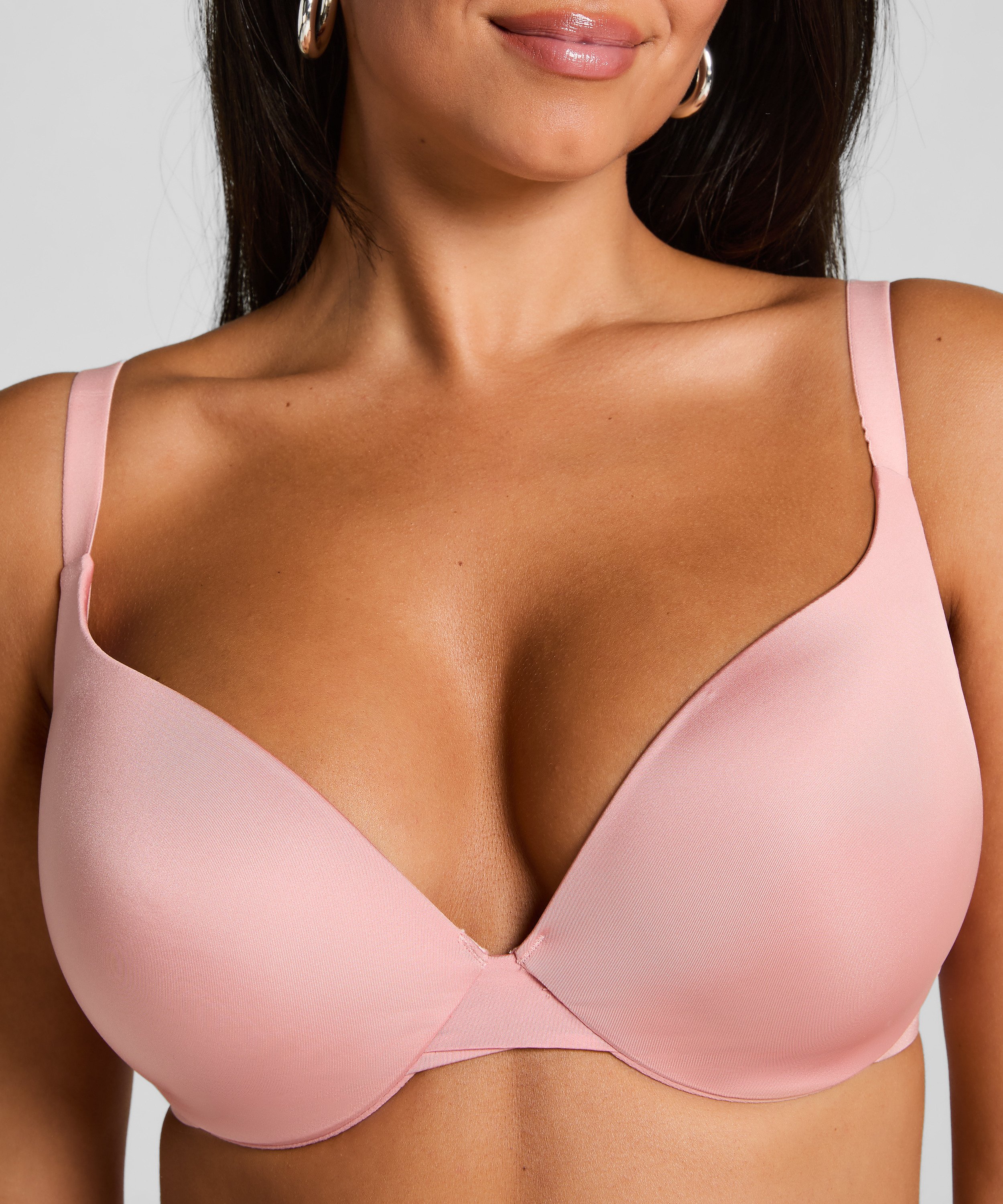 Sujetador push-up de aros preformado Smooth, Rosa, main
