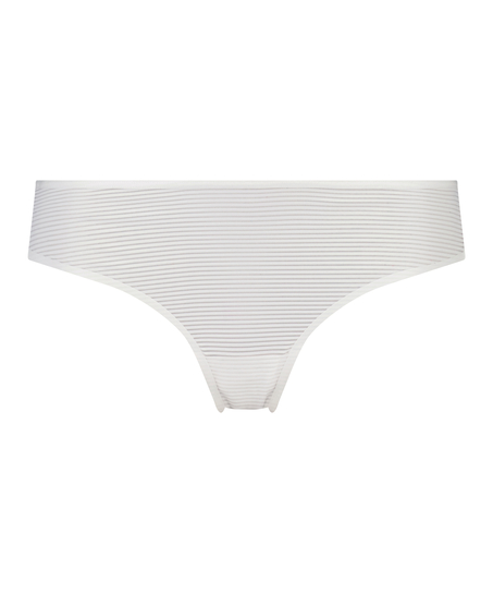 Brasileña Invisible Stripe mesh, Blanco