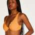 Top de bikini de aros no preformado Scallop, Naranja