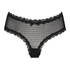 Brasileña en forma de V burn-out mesh, Negro