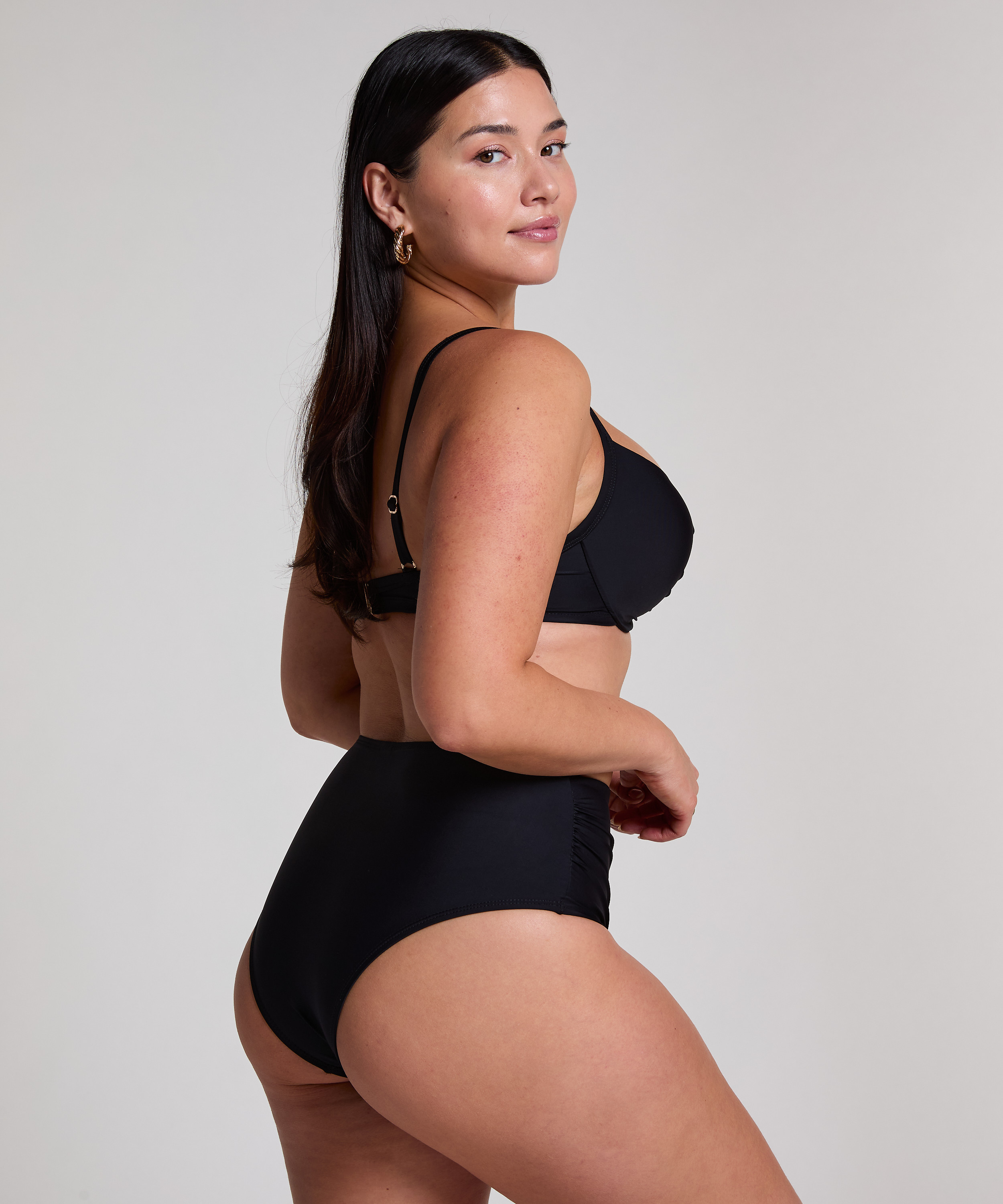 Bikini Bottom Alta Cheeky Shaping Luna, Negro, main