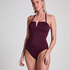 Bañador bandeau de neopreno, Morado