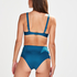 Top de bikini no preformado con aros Sunset Dreams, Azul