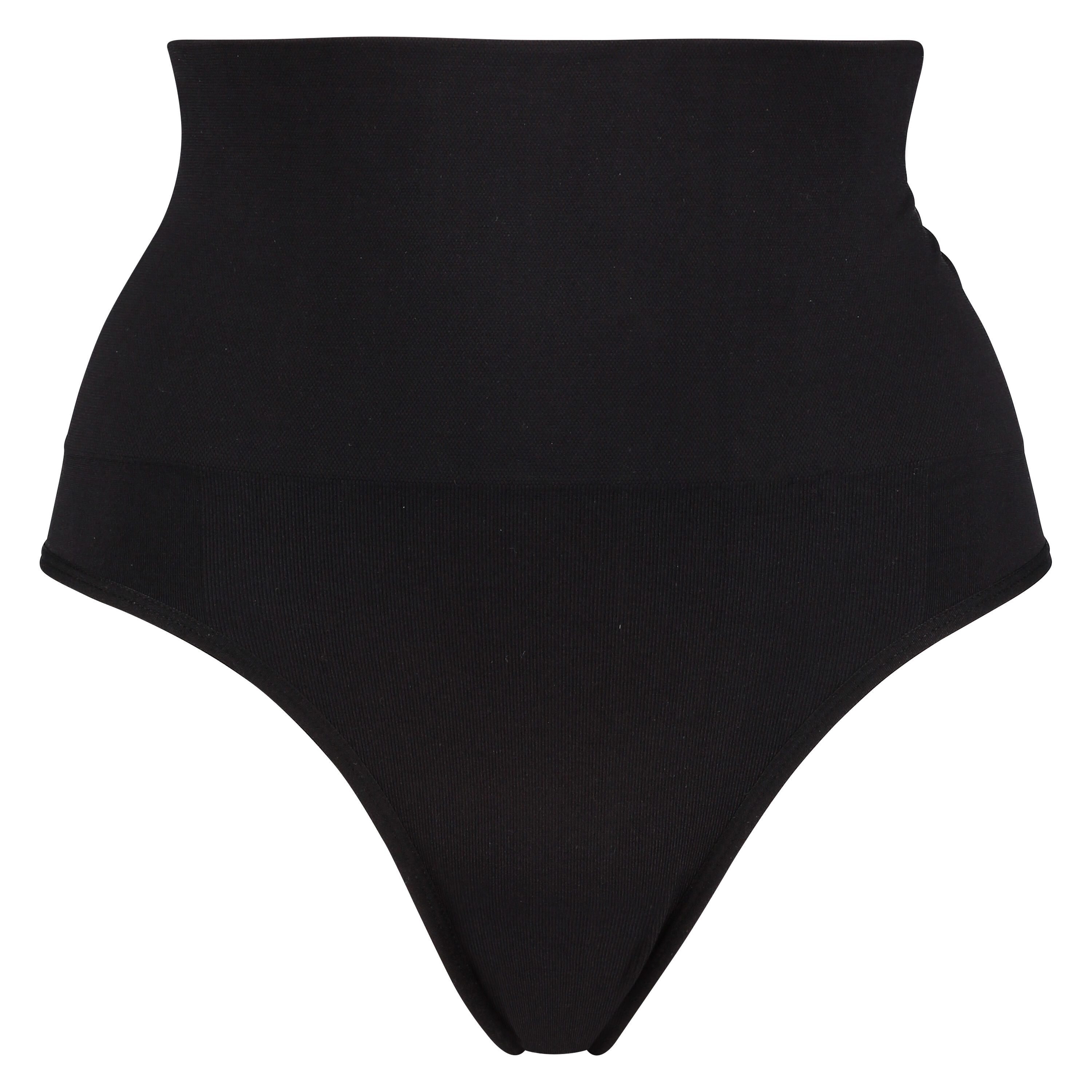 Tanga reafirmante de corte alto seamless, Negro