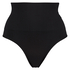 Tanga reafirmante de corte alto seamless, Negro