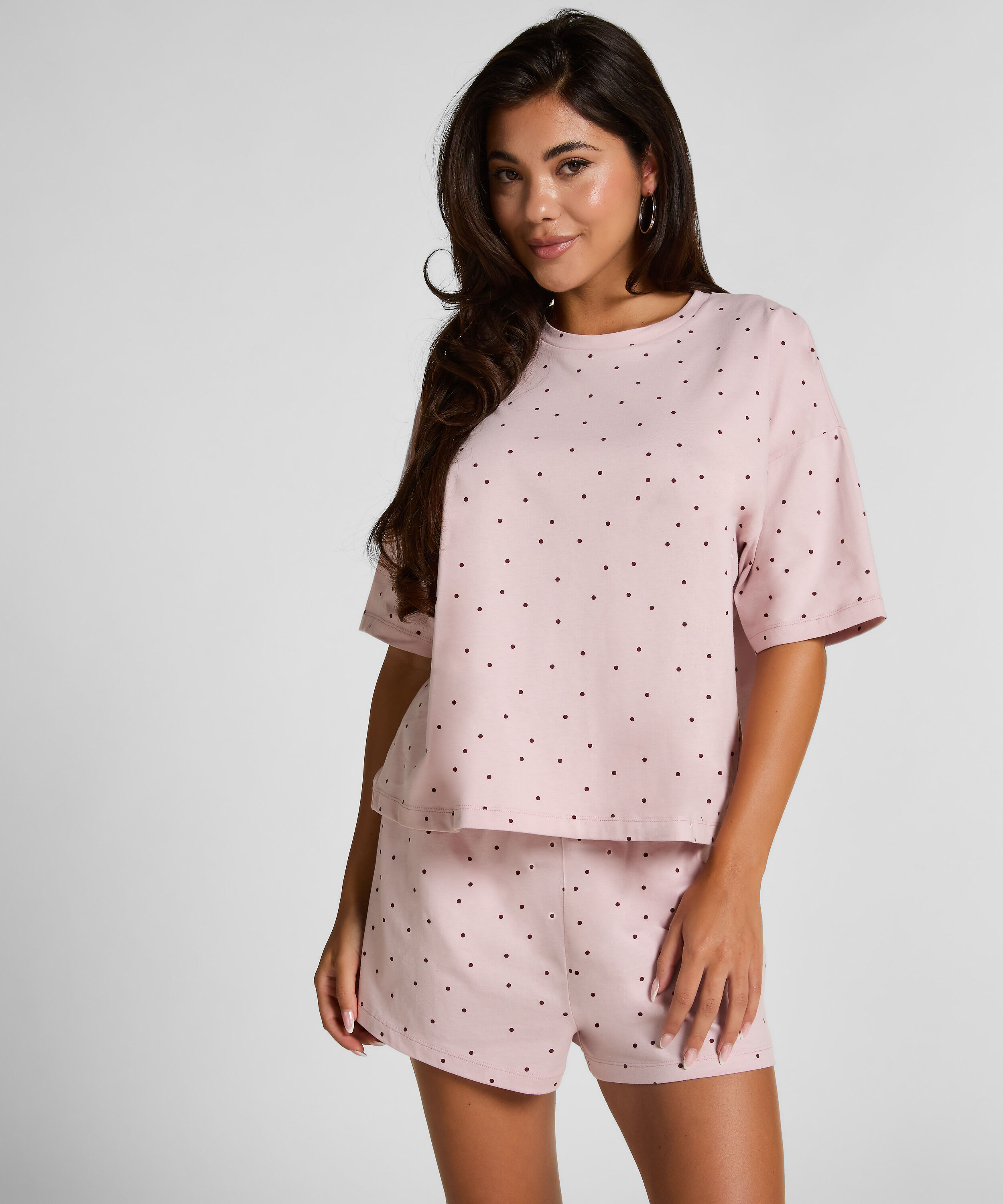 Pyjama Set Cotton Jersey Short, Morado
