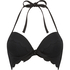 Top de bikini preformado con efecto realce Scallop Copa A - E, Negro