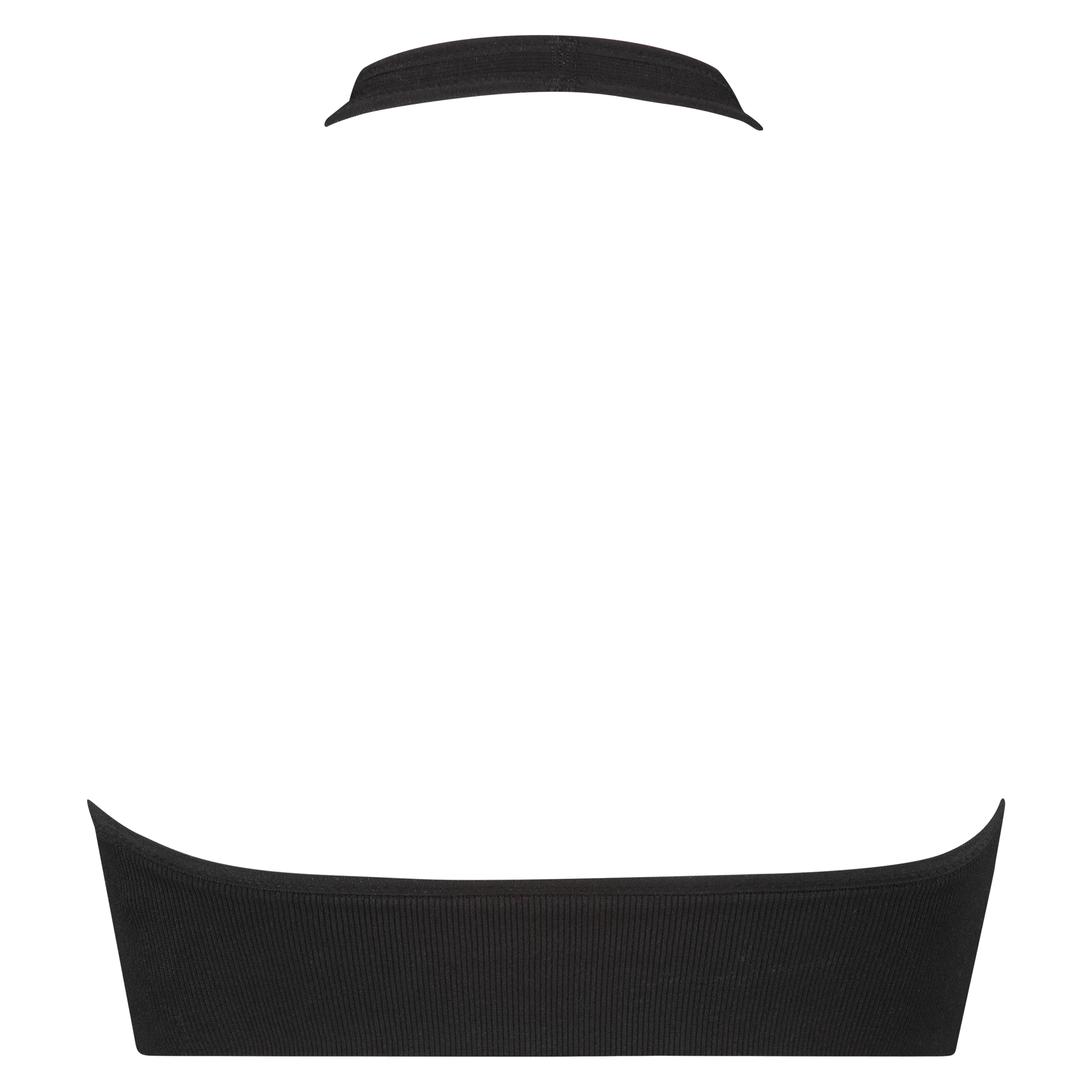 Bralette sin costuras de estilo halter, Negro, main