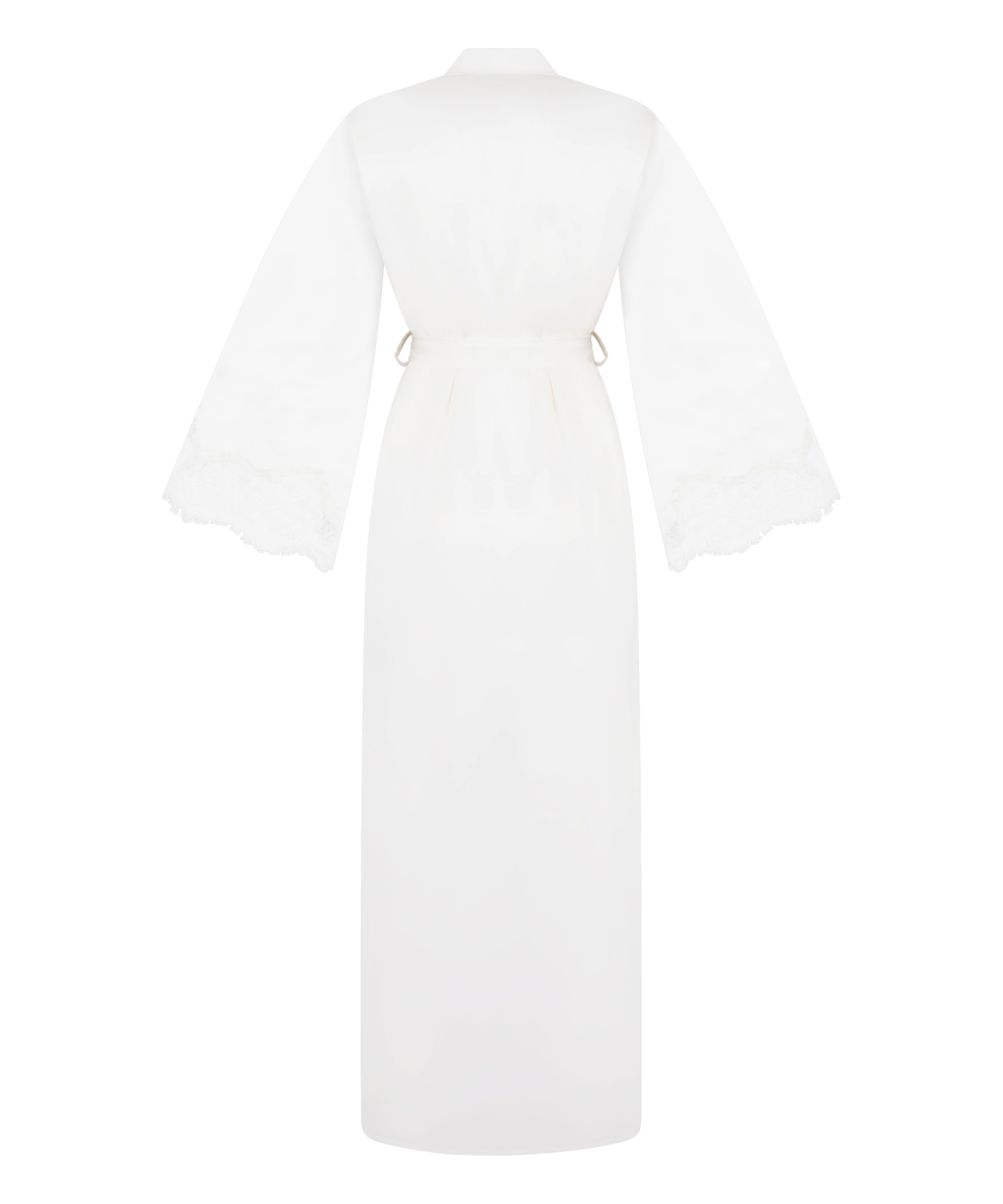 Kimono largo de sat&eacute;n Valerie, Blanco, main